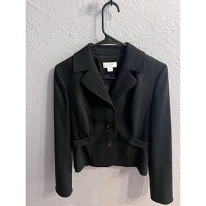 Ann Taylor Loft‎ Black Long Sleeve Blazer Jacket Womens Size 2 Wool